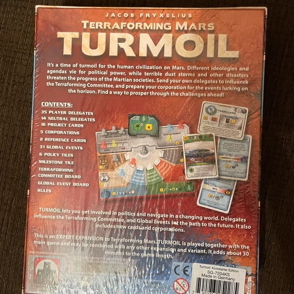 Terraforming Mars Turmoil Kickstarter Exclusive Expansion. - Picture 2 of 2